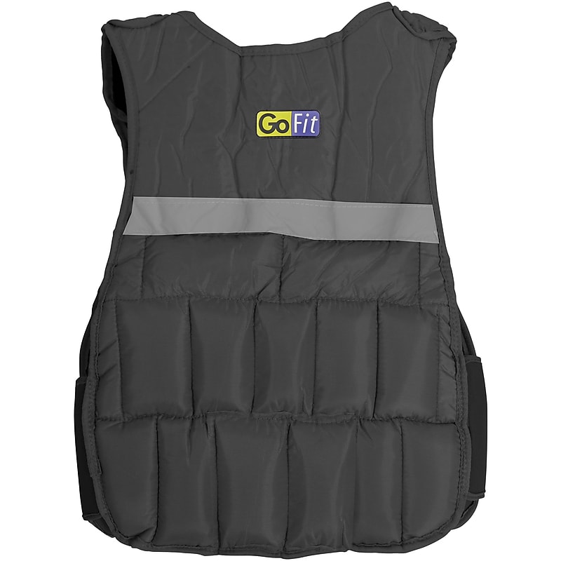 Gofit White Unisex Adjustable 10lb. Weighted Vest, Black (GF-WV10) image 1