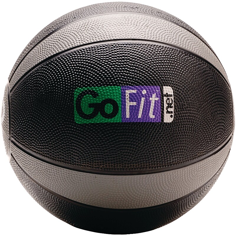Gofit Medicine Ball, Black/Gray (GF-MB12) image 1