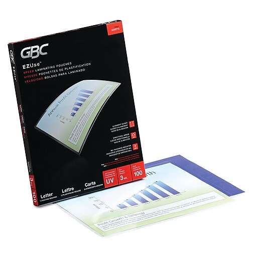 Swingline™ GBC® EZUse™ Thermal Laminating Pouches, Letter Size, 3 mil