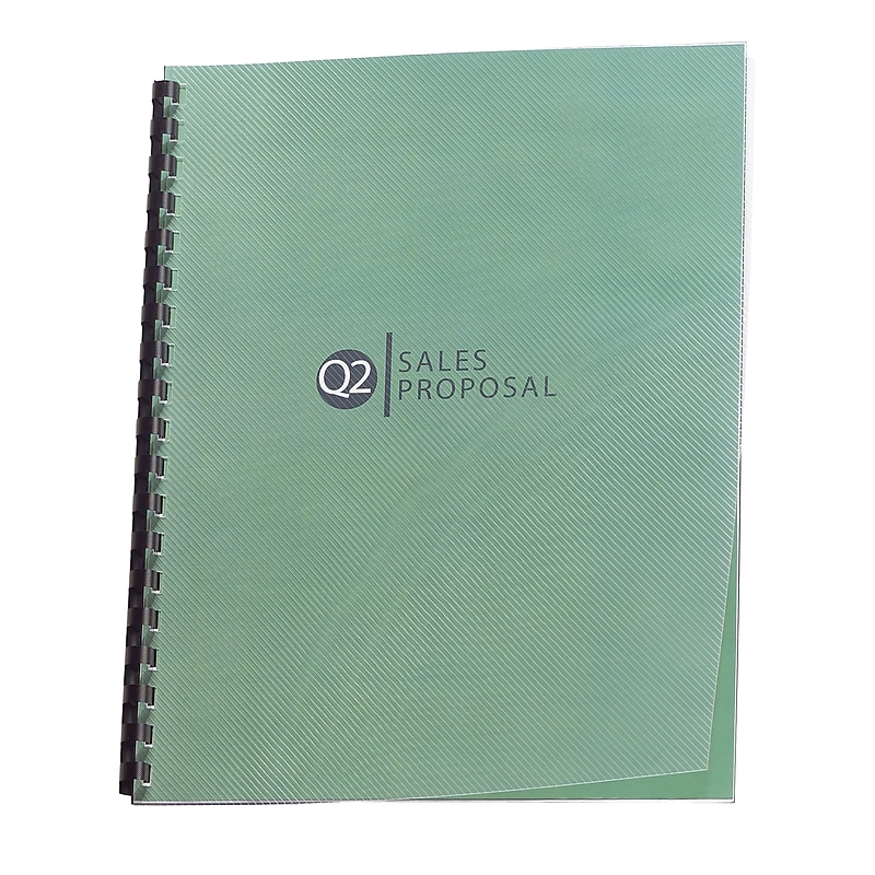 Design View Presentation Binding System Covers, 11 x 8-1/2, Clear, 25/Pack image 1