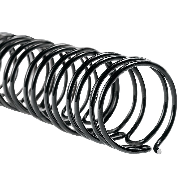 GBC WireBind 3/8" Metal Wire Binding Spine, 74 Sheet Capacity, Black, 100/Box (9775018) image 1