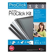 GBC® ProClick® The Do-It-Yourself Presentation Kit®, 5/16", Clear Front, Black Back/Spine