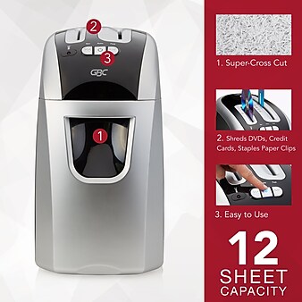 GBC EX12-05 12-Sheet Cross Cut Personal Shredder (1757390)