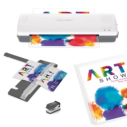 Swingline® Lamination Starter Kit, Inspire Laminator, Pouches, Trimmer