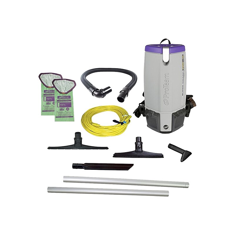 ProTeam Super Coach Pro Backpack Vacuum, Gray/Purple/Black (107465) image 1