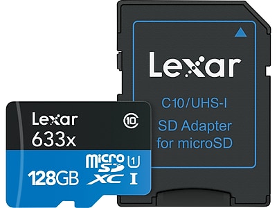 Lexar High-Performance 633x Series 128GB microSDXC Memory Card with Adapter - Thumbnail 5