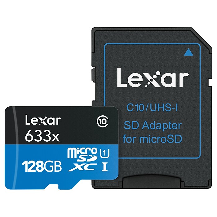 Lexar High-Performance 633x 128GB microSDXC Memory Card with