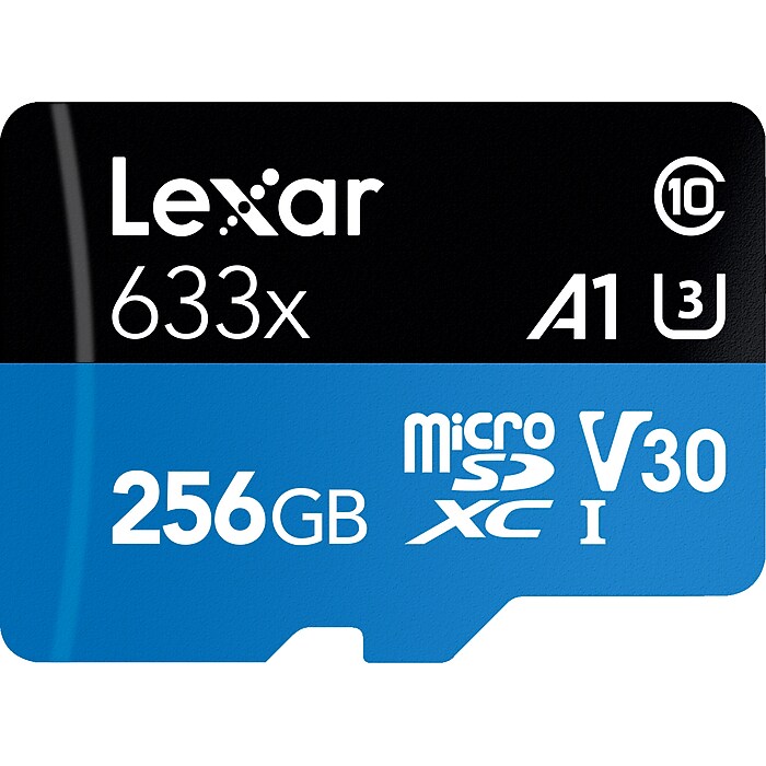 Lexar High-Performance 633x 256GB microSDXC Memory Card with