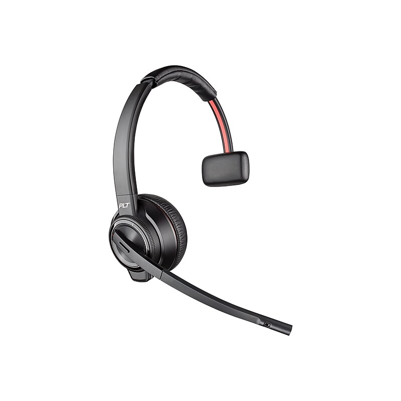 Poly Savi S8210 Spare Wireless Noise Canceling Mono Headset, Over-the-Head, Black (211423-01) image 1