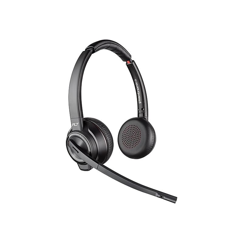 Poly Savi S8220 Spare Wireless Noise Canceling Stereo Headset, Over-the-Head, Black (85T31AA#ABA) image 1