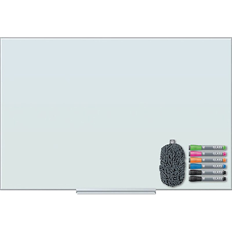 U Brands Glass Dry-Erase Whiteboard, 3' x 2' (3975U00-01) image 1