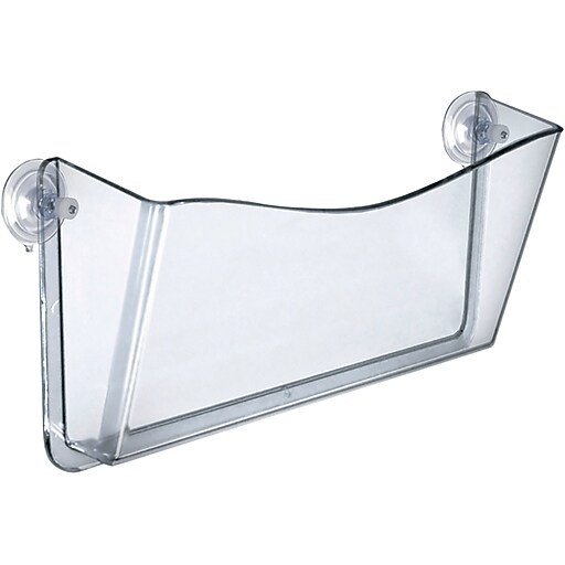 Azar 1-Pocket Poly Letter/Legal Size Wall File, Clear, 4/Box