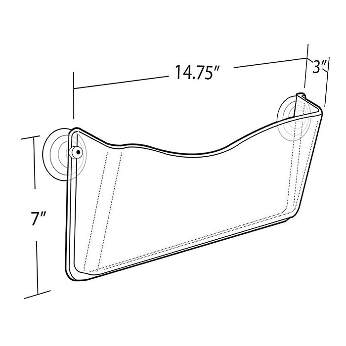 Azar 1-Pocket Poly Letter Size Wall File, Clear, 4/Box (250055