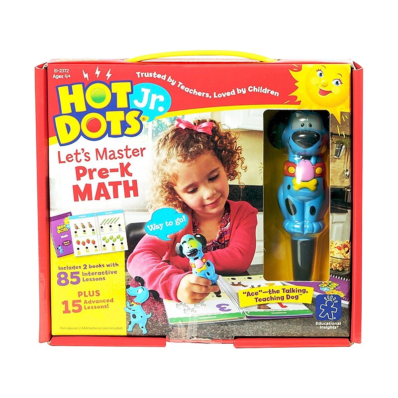 Educational Insights Hot Dots Jr. Let's Master Pre-K Math Set, 4-5 Ages (EI-2372) image 1