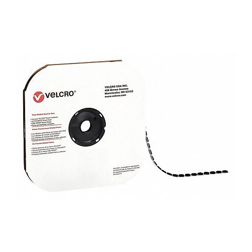 Velcro® 1/2" Individual Dots Velcro Tape, Hook, Black at Staples