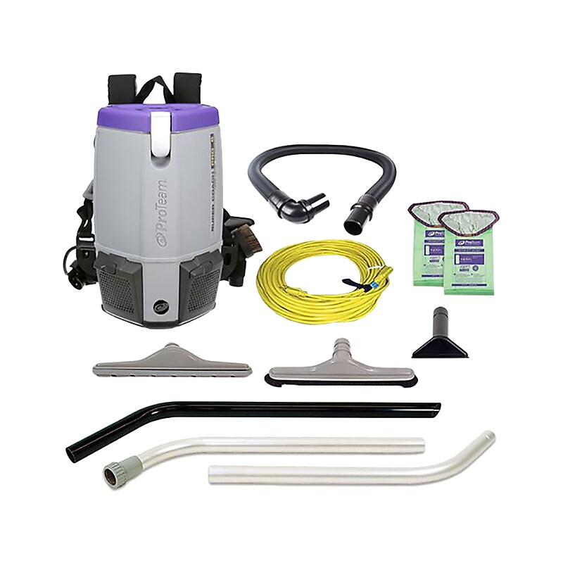 ProTeam Super Coach Pro 6 Backpack Vacuum, Gray/Purple (107467) image 1