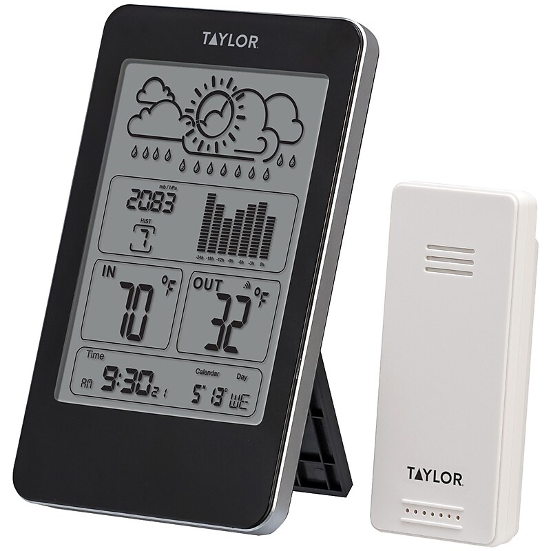 Taylor Indoor/outdoor Digital Thermometer With Barometer & Timer image 1