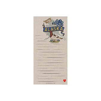 TF Publishing Alaska Memo Pad, 4" x 8", Multicolor, 26 Sheets/Pad, 1 Pad/Pack (99-ALASMP)