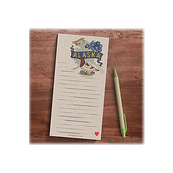 TF Publishing Alaska Memo Pad, 4" x 8", Multicolor, 26 Sheets/Pad, 1 Pad/Pack (99-ALASMP)