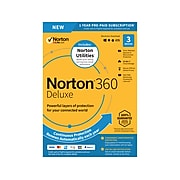 Norton 360 Deluxe & Utilities Ultimate for 3 Devices, Windows/Mac/Android/iOS, Product Key Card (21392064)