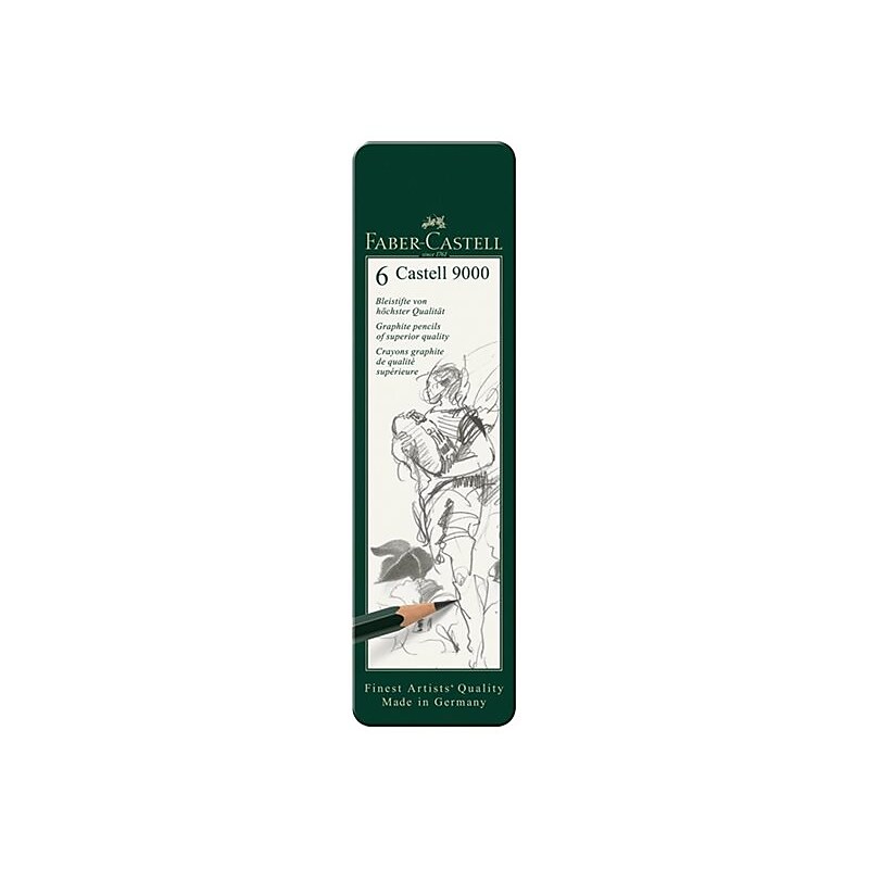 Faber-Castell 9000 Classic Graphite Pencils, 6/Pack (FC119063) image 1