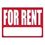 Cosco For Rent Outdoor Sign, 16" x 22", Red/White (098073)~#|#~sp62656150_sc7