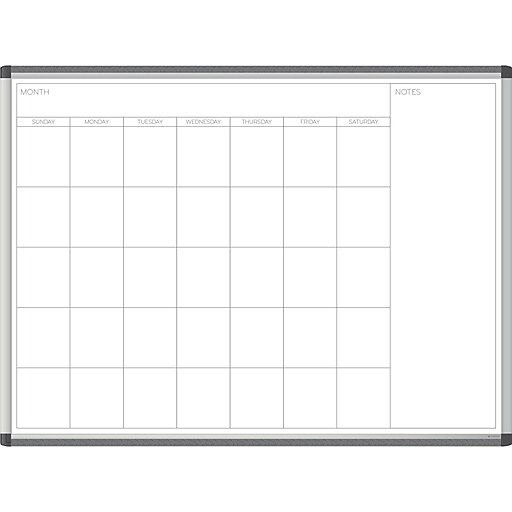 U Brands PINIT Steel DryErase Whiteboard, Aluminum Frame, 4' x 3