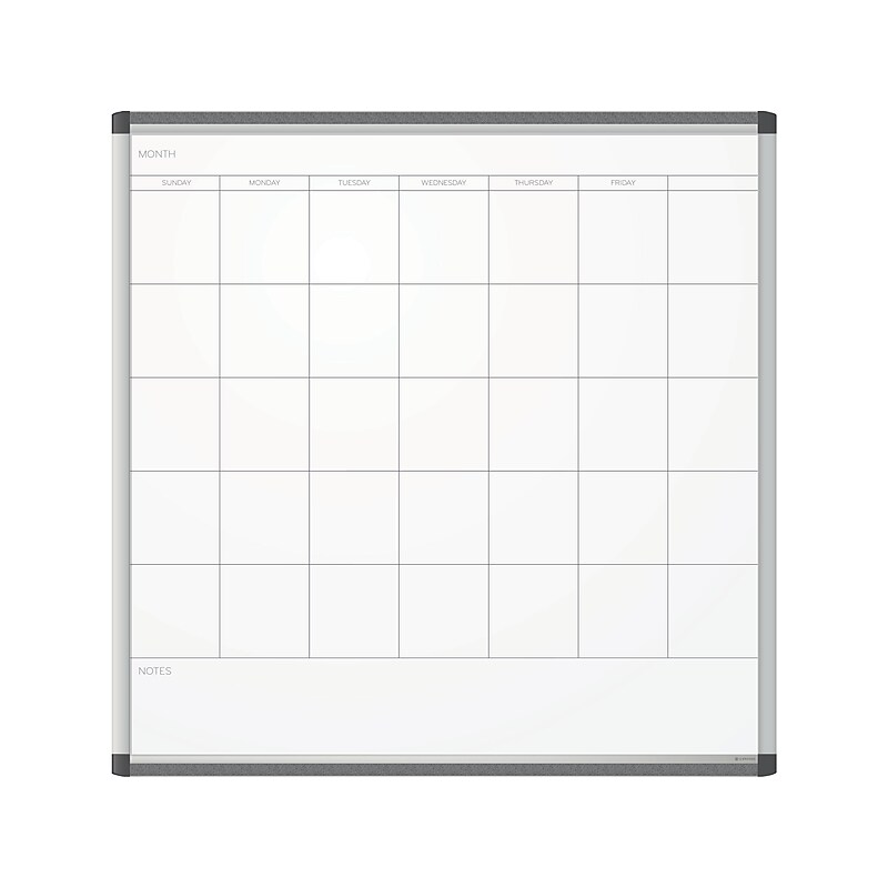 U Brands PINIT Steel Dry-Erase Whiteboard, Aluminum Frame, 3' x 3' (2902U00-01) image 1