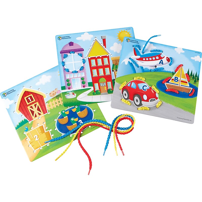 Learning Resources Learning Laces Skill Boards, Multicolor (LER8592) image 1