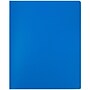JAM Paper Heavy Duty 4-Pocket Plastic Folder Organizer, Blue, 72/Pack (389MP4bua)~#|#~sp6271216_sc7