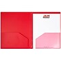 JAM Paper Heavy Duty 10-Pocket Plastic Folder Organizer, Red, 2/Pack (389MP10REJ)~#|#~sp6271227_sc7