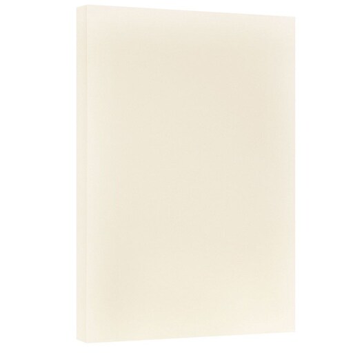 JAM Paper® Vellum Bristol Tabloid Cardstock, 11 x 17, 67 lb. Creme, 50