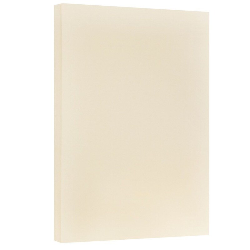 JAM Paper® Extra Heavy Weight 110lb Cardstock, 11 x 17 Tabloid Coverstock, Ivory, 50 Sheets/Pack (16932844) image 1