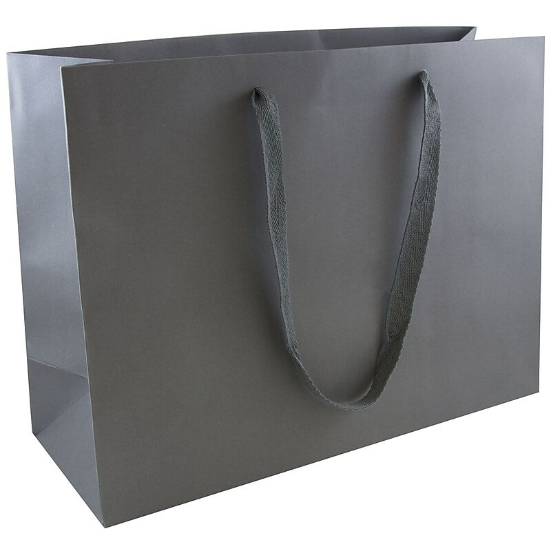 JAM Paper Heavy Duty Solid Large Gift Bags, Kraft, 3/Pack(774HDGYA) image 1