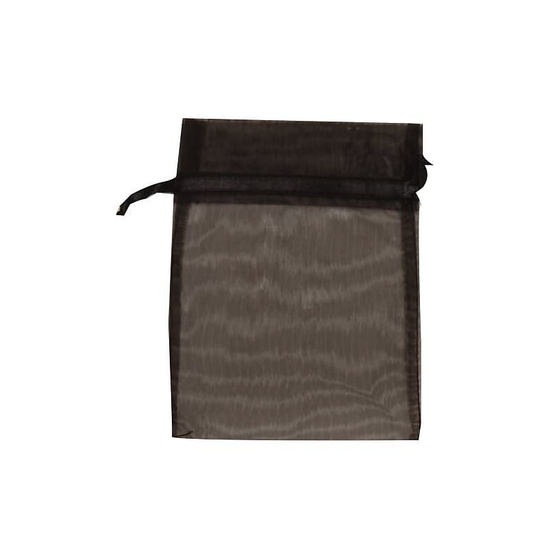 JAM Paper Solid Sheer Small Gift Bags, Black, 96/Pack(SPC14K20B) image 1