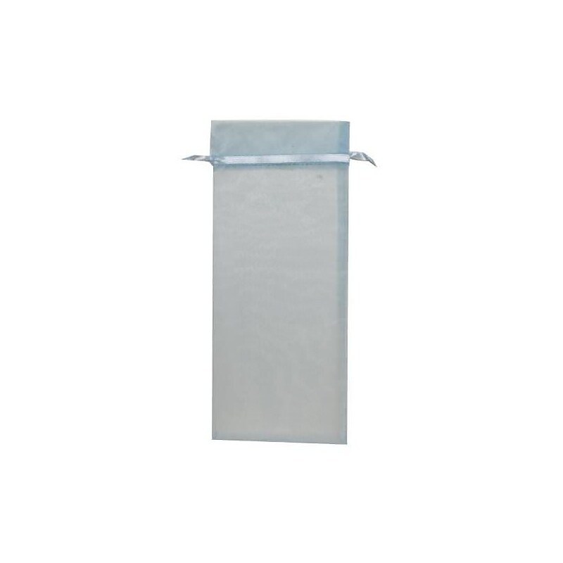 JAM Paper® Sheer Organza Wine Bags Carriers, 6 x 14, Baby Blue, 12/Pack (SPC34K5a) image 1