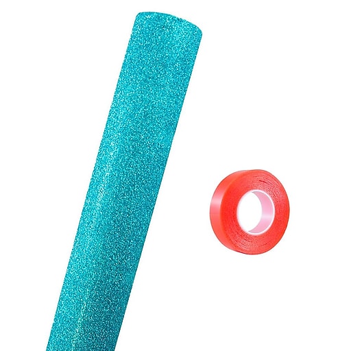 JAM Paper® Gift Wrap Set, 1 Glitter Wrapping Paper with 1 Clear Double