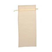 JAM Paper® Sheer Organza Wine Bags Carriers, 6 x 14, Ivory, 12/Pack (SPC34K2a)