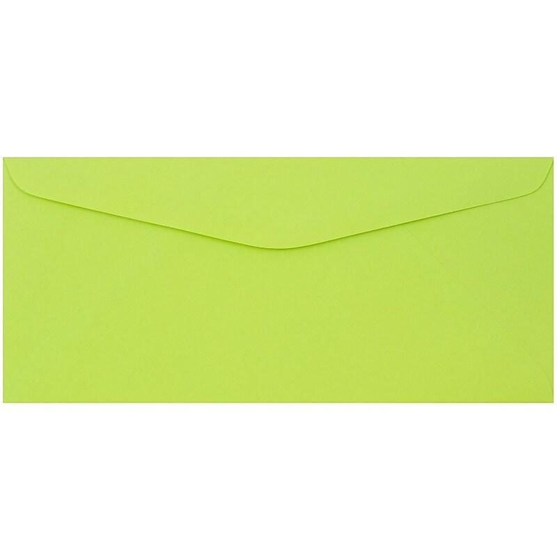 JAM Paper #9 Business Colored Envelopes, 3.875 x 8.875, Ultra Lime Green, Bulk 500/Box (1532898c) image 1