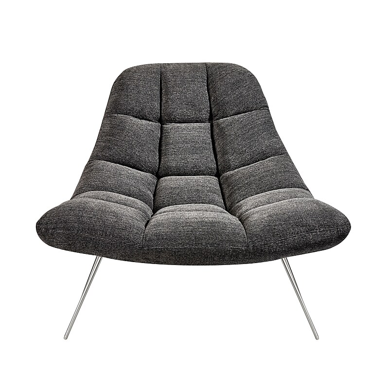 Adesso Home Bartlett Fabric Accent Chair, Armless, Dark Gray (GR2004-10) image 1
