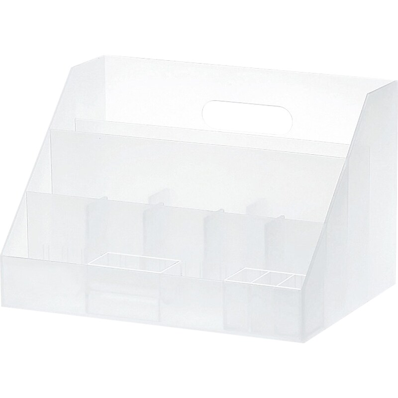 Like-it 8-Compartment Plastic Accessory Holder, Translucent White (MX-9204 TRWHITE) image 1
