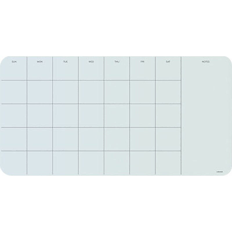 U Brands Cubicle/Wall Tempered Glass Dry-Erase Whiteboard, 2' x 1' (2341U00-01) image 1