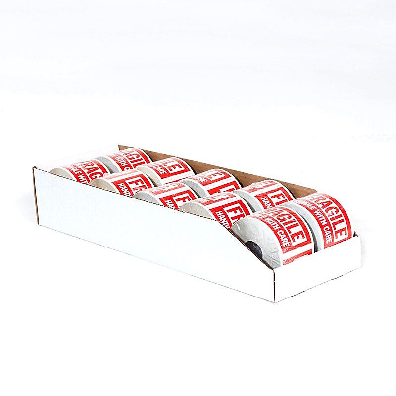The Packaging Wholesalers Corrugated White Open Top Bin Box, 4" x 18" x 4 1/2", 50/Pack (BSBWZ418) image 1