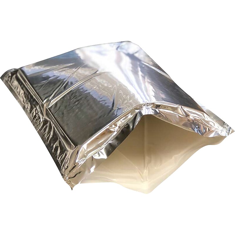 12" x 16" Zip Closure Padded Mailer, Metallic Silver, 25/Case (KP121625XL) image 1