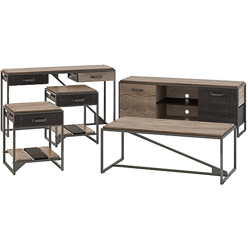 Shop Staples For Bush Furniture Refinery Composite Wood Tv Stand