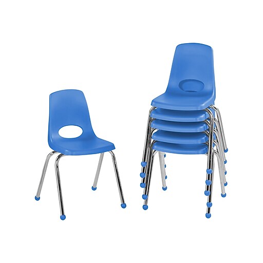 Factory Direct Partners Plastic School Chair, Blue (10363BL) at Staples