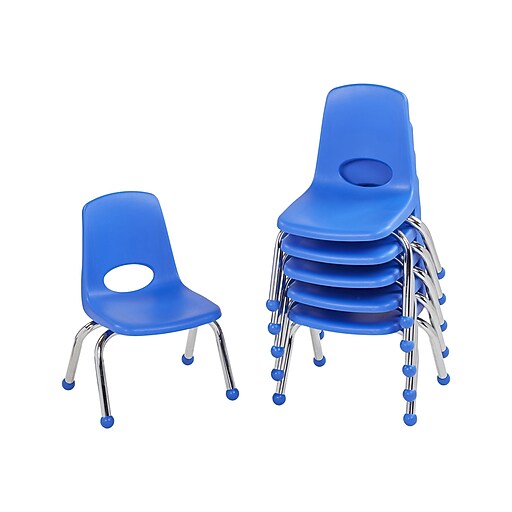 Factory Direct Partners Plastic School Chair, Blue (10355BL) at Staples