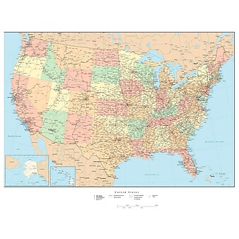 Advantus USA Map, 32"H x 50"W (97643)