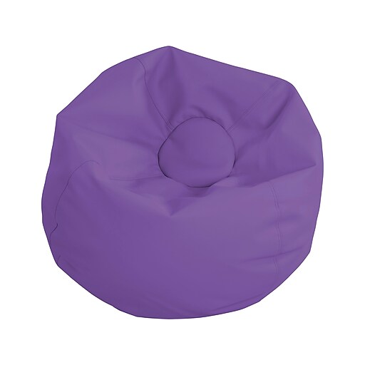 SoftScape Classic Faux Leather Bean Bag Chair, Purple (10478PU) at Staples