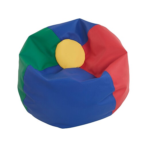 SoftScape Classic Faux Leather Bean Bag Chair, Multicolor (10478AS) at